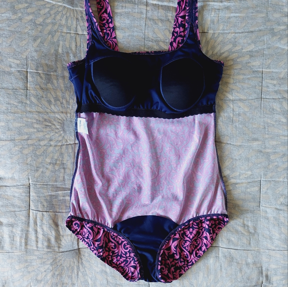 Lands' End Pink and Blue One Piece Swimsuit  size 12. - Picture 10 of 14